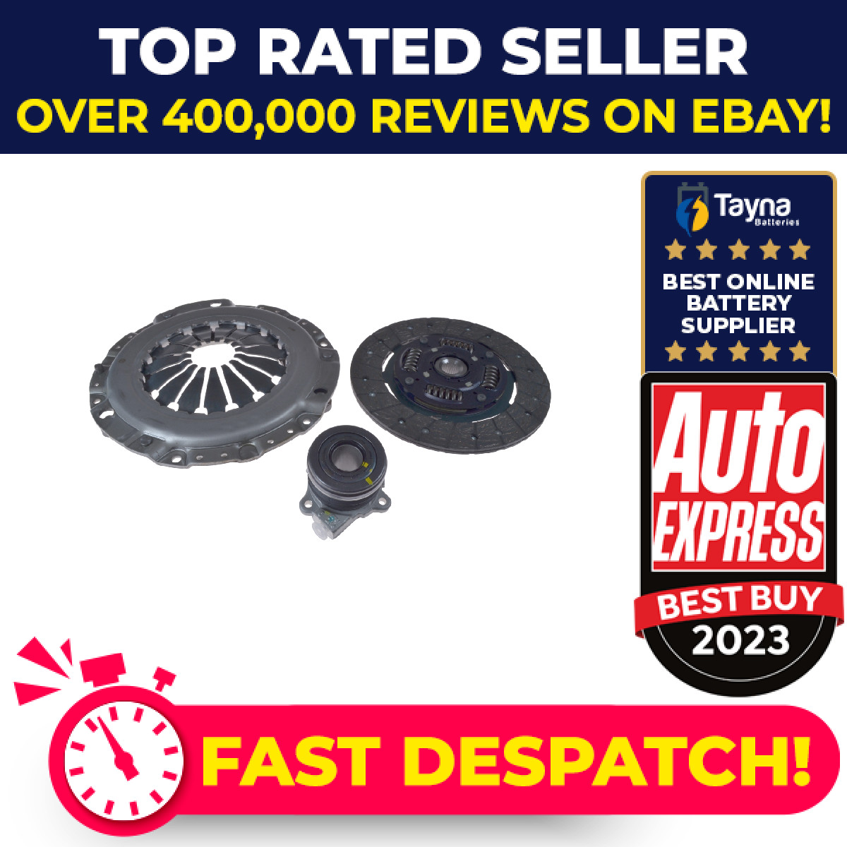 Clutch Kit 3pc (Cover+Plate+CSC) fits DAEWOO LACETTI KLAN 1.6 2004 on F16D3 New