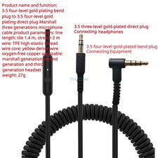 Audio Cable with Microphone for MARSHALL MAJOR III Headphone AUX