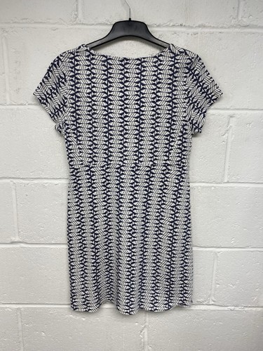 White Stuff Blue/White Fish Design Short Sleeved Summer Mini Dress UK 12 PN - Picture 4 of 6