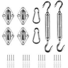 Awning Attachment Set Heavy Duty Sun Shade Sail Stainless Steel Hardware Kit