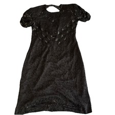 Sweelo Ladies Sequin Dress Black Cocktail Evening Size 8-10