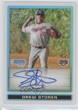 2009 Bowman Draft Prospects Chrome Refractor /500 Drew Storen #BDPP95 Auto 2u8