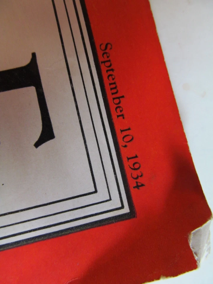 Time Magazine - September 10 1934 - Art Deco Era Advertising - Donald Richberg - Image 3 of 4