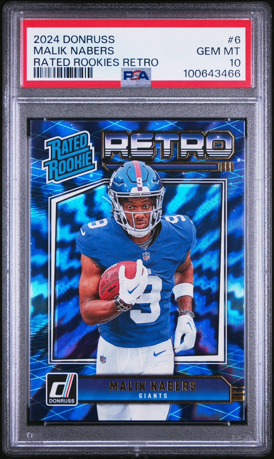 Malik Nabers Panini Donruss Rated Rookies Retro #6 Base