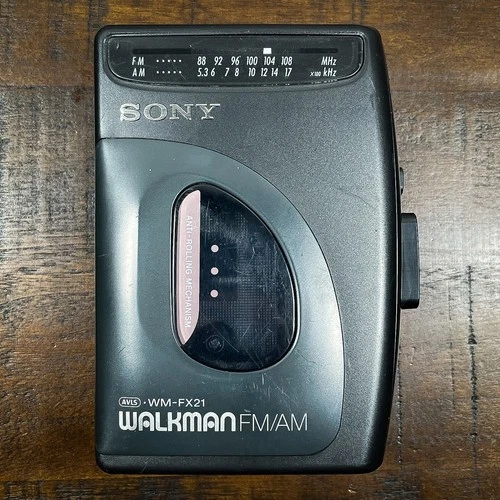 Sony Walkman WM-FX21 AM/FM Cassette Player w/ Belt Clip VTG FOR PARTS / REPAIR