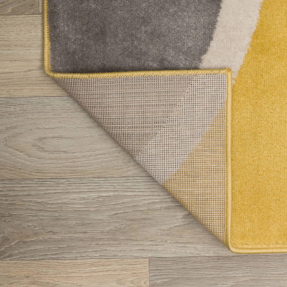 Rugshop Rugs Modern Abstract Circles Living Room Rugs Yellow 8'8"x12' Area Rug - Image 3 of 4