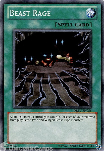 DREV-EN056 Beast Rage Common UNL Edition Mint Yu-Gi-Oh! Card