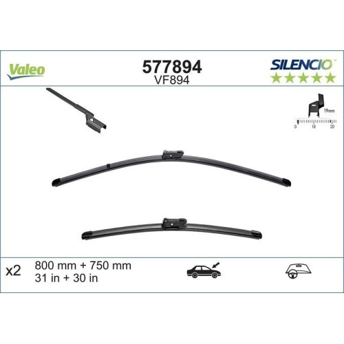1X Wischblatt Valeo 577894 Passend FüR CitroËN Peugeot-image