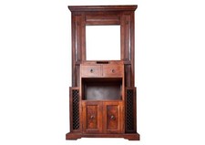 Flurgarderobe Garderobenschrank Flurmöbel 97x199 Kommode Akazie Holz massiv