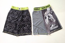  2 Jurassic World Boys Pajama Shorts Dinosaur T-Rex Sleep Set Kids Size 5/6 XS