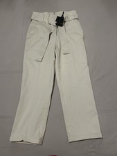 Massimo Dutti Cream Paperbag Waist Straight L...