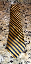 Boy's Yellow  Blue Striped Tie