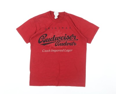 Budweiser Budvar Rot T-Shirt Unisex Erwachsene M Bier Motiv