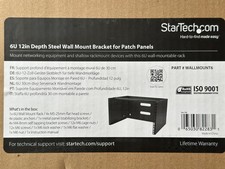 StarTech 6U 12in Deep Wall Mounting Bracket for Patch Panel - Steel - Black