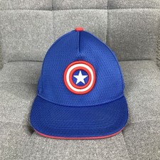 Marvel Avengers Hat Cap Snap Back Youth Blue Red Captain America Logo Mesh 4-7YR