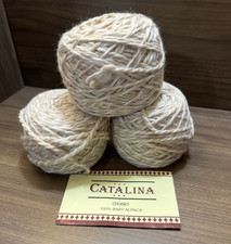 Catalina 100  BABY ALPACA CHUNKY Yarn Beige  108 3.5oz/ 109yds ea. Set of 3