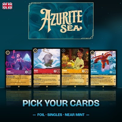 Disney Lorcana Cards Azurite Sea Set 6 Foil Singles Choose English Near Mint
