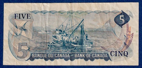 Canada  $5 1972 BC-48aA / P-87a Circulated Replacement /Asterisk Note *CD3049361 - Foto 2 di 4