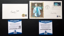 Francis Crick & James D Watson Signed Index Card & FDC Envelope - Authenticated