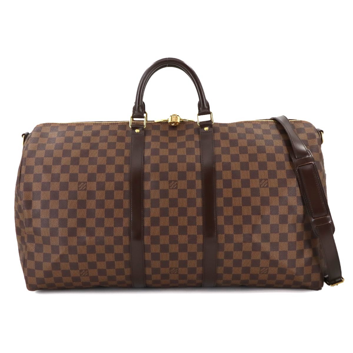 LOUIS VUITTON Damier Keepall Bandouliere 55 Luggage Ebene N41414 90294386