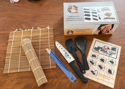 Sushi Making Set Plus 2 Bamboo Rolling Matts Sushi Maker