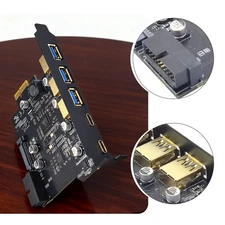 NEW USB 3.0 PCI-E Expansion Card PCI Express PCIe USB 3.0 HUB Adapter 5Gbps8s