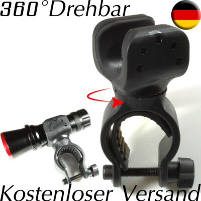 Fahrradhalterung für Pure² Cree Q5 7W LED Taschenlampe Halterung 360° Drehbar A1