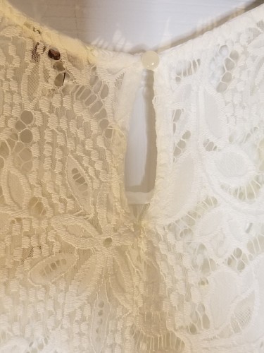 Cato Übergröße 3x 22/24 Optik weiß Spitze Sommer Top Boho Hippie Schlüsselloch Ausschnitt - Bild 4 von 6