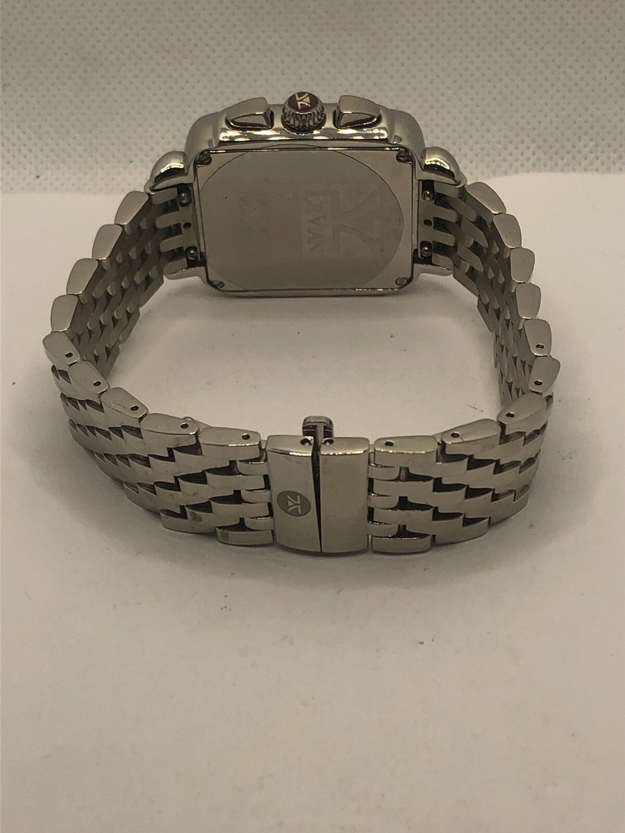 Le Van LVM473SSMP Unisex Silver Stainless Steel Analog Silver Dial Watch OP291 Le Van LVM473SSMP Unisex Silver Stainless Steel Analog  main image 3