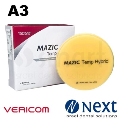 Mazic Temp Hybrid ceramic milling CAD CAM block long term temporary A3 16 MM Ø98