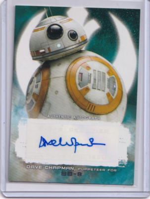Topps Star Wars Journey Last Jedi Autograph Auto Dave