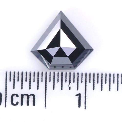 1.40 CT Natural Loose Shield Shape Diamond 7.40 MM Black Color Diamond LQ9698 - Picture 7 of 8