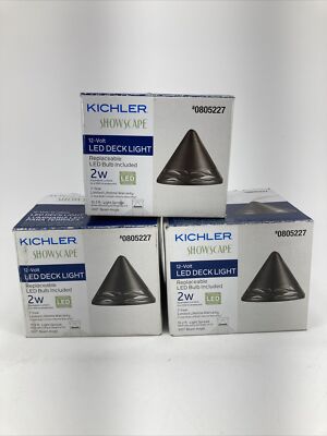 Kichler Showscape 12-Volt  LED Deck Light - Olde Bronze - 0805227 Open LOT OF 3 