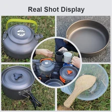 Camping Cooking set Travel Tableware Outdoor Picnic Set Non-stick pots cookware.