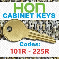 Hon Filing Cabinet Replacement Key Cut Key Code 101R - 225R