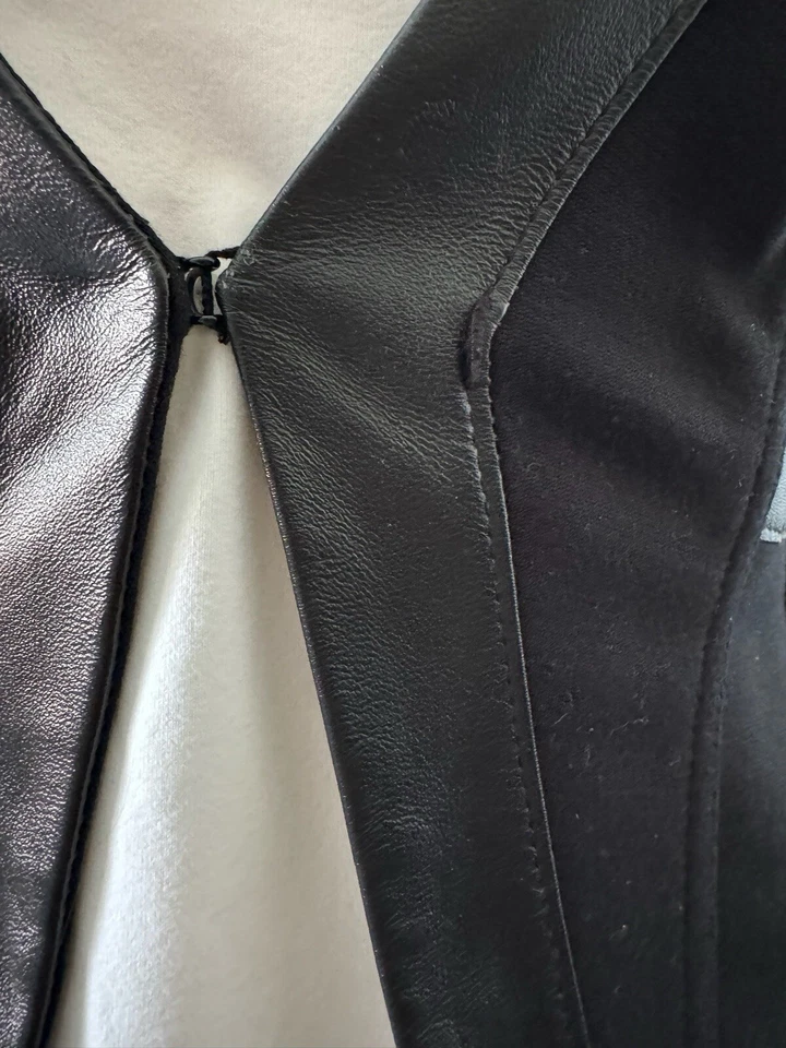 Chaqueta blazer Bebe para mujer imitación cuero carcasa exterior negra talla 4 Foto 2 de 4