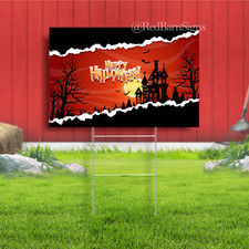 Happy halloween celebration yard sign