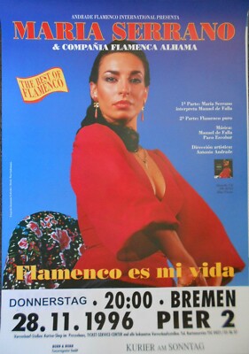 MARIA SERRANO 1996 BREMEN - orig. Concert Poster - Konzert Plakat - DIN A1