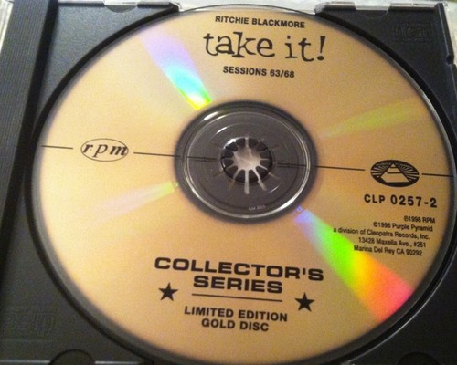 LN LIMITED EDITION GOLD DISC! Ritchie Blackmore Take It! Sessions 63/68 CD 1998 - Picture 2 of 4