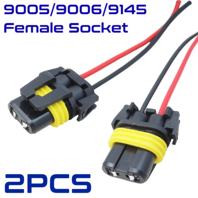 2pcs H10 9140 9145 9005 9006 Fog Light DRL Connector Socket Cable Wiring Harness