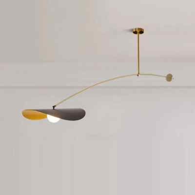 Mid Century Minimalistischer Kronleuchter Deckenleuchte Myrna Stil Messing Sc...