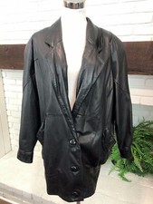 Vintage Wilson Black Leather Jacket Size M Removable Thinsulate Lining