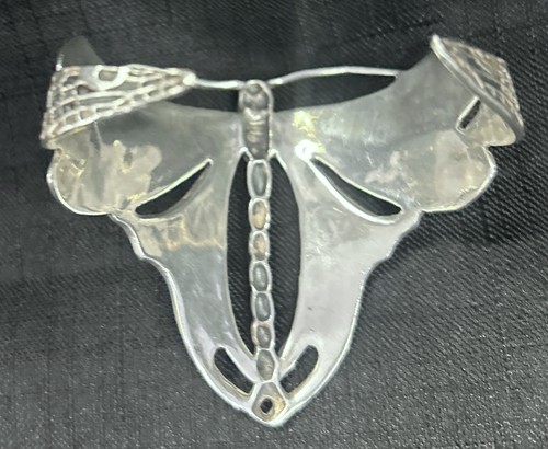 Art Nouveau Dragonfly Sterling Silver Cuff Bracelet. DHBM - Picture 3 of 6