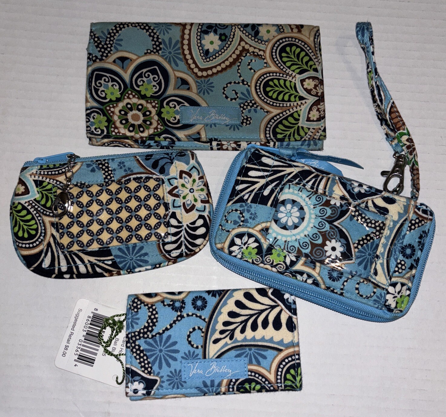 Vera Bradley Checkbook, Credit Card, ID Holder Wristlet Wallet Bali