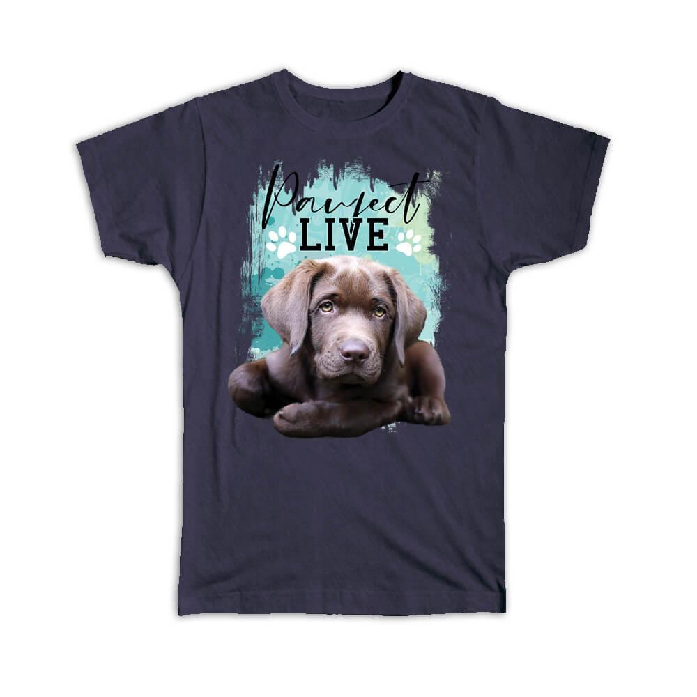 Gift T-Shirt : Labrador Puppy Black Dog Pet Animal Paints Miss You Card