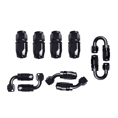 10PCS 4AN 6AN 8AN 10AN 12AN For Fuel Oil Gas Hose End Fitting Adapter Kit