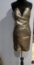 Windsor sequin mini dress GOLD
