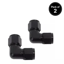 10AN Female to Female 90° Low Profile Swivel Coupler Union Fitting Adapter 2Pcs
