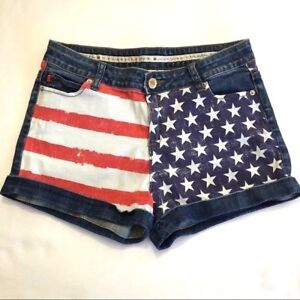 patriotic denim shorts