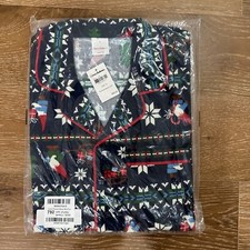 hanna andersson adult flannel pajama top gnome Sweet Gnome 100 Cotton Size S
